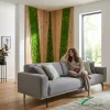 indoor-wall-decor-green-corner-module-05 Indoor green wall integrated into a corner with wooden panels and natural greenery