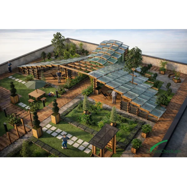 outdoor-pavilion-08 solar smart green pavilion with integrated greenery and solar-ready roof